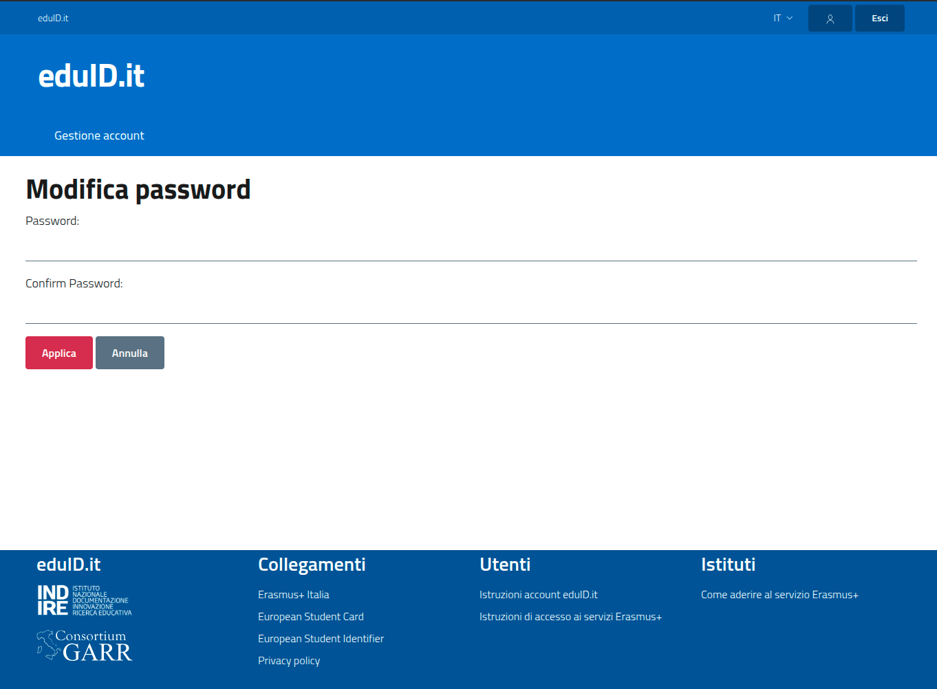 Change password